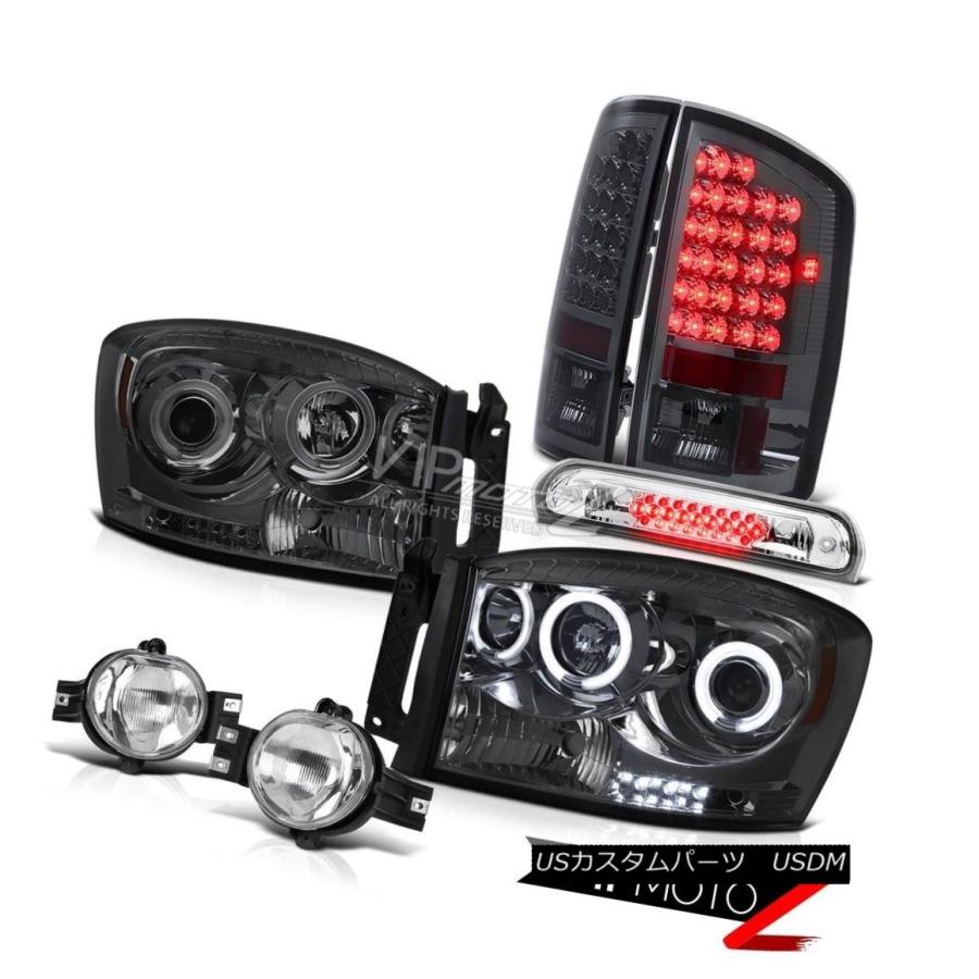 前照灯 2006ダッジラムマグナムV8 CCFLリムヘッドライトスモークLEDタイルランプフォグハイブレーキ 2006 Dodge Ram Ma その他ライト-車、バイク、自転車