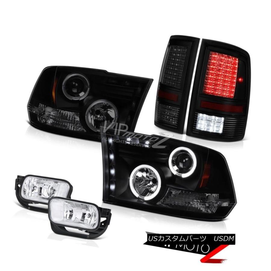 前照灯 10-17 Ram 2500 3500 6.7L曇りランプフォグランプヘッドライトSMD Halo Ring Dual Halo 10- その他ライト-自動車