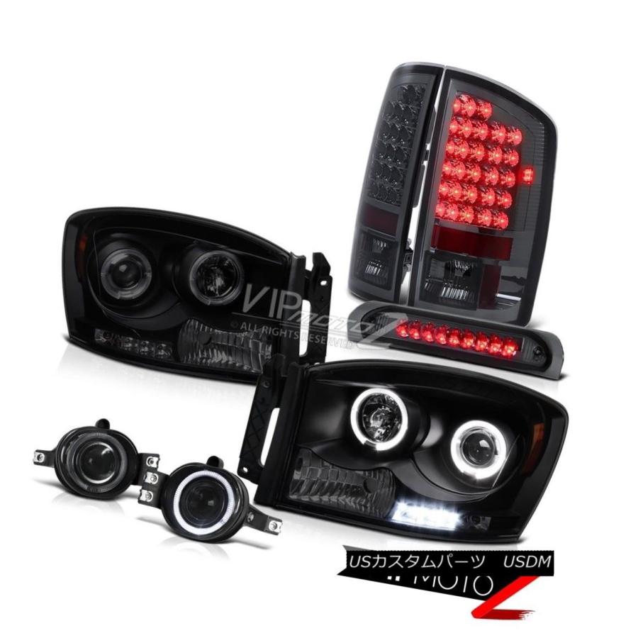 前照灯 06 Dodge Ram SLT前照灯Halo LED DRL Foglight LED 3RD第3打ちきりテールランプ 06 D ライト、レンズ-車、バイク、自転車-自動車