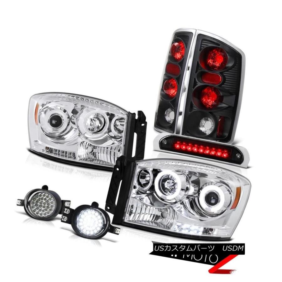 前照灯 2006 Ram PowerTechデ建造物のCCFLリムヘッドランプテールブレーキランプLEDフォグブラック第3 2006 Ram Po 車、バイク、自転車-自動車-その他ライト