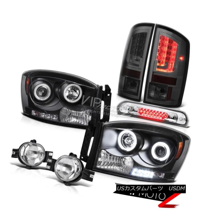 前照灯 2006 Ram 2500テールライトインキブラックヘッドライトクロームフォグ3RD打ちきりともし火LED 2006 Ram 2500 T 自動車-その他ライト