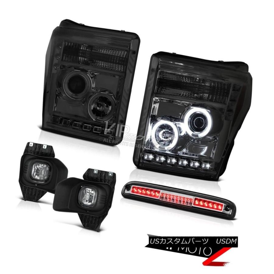 前照灯 11-16 F350プラチナクリスタルクリア第3ブレーキランプフォグランプスモークヘッドランプ 11-16 F350 Platinum 車、バイク、自転車-ライト、レンズ