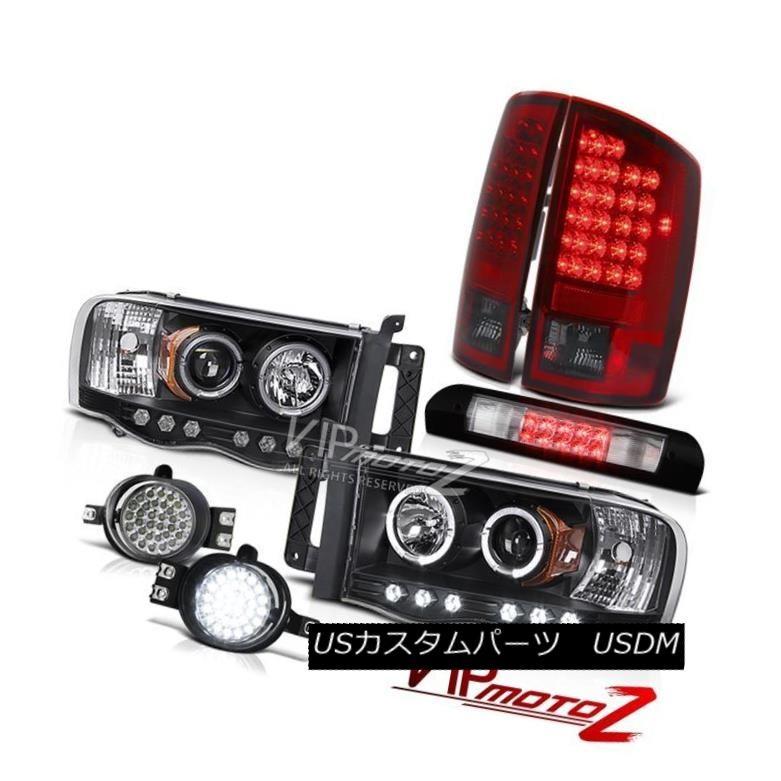 前照灯 LED DRLヘッドランプダークレッドテールライトフォグキット大屋根第3積貨委託貨物02-05 Ram SRT-10 LED DRL Headla 車、バイク、自転車-その他ライト