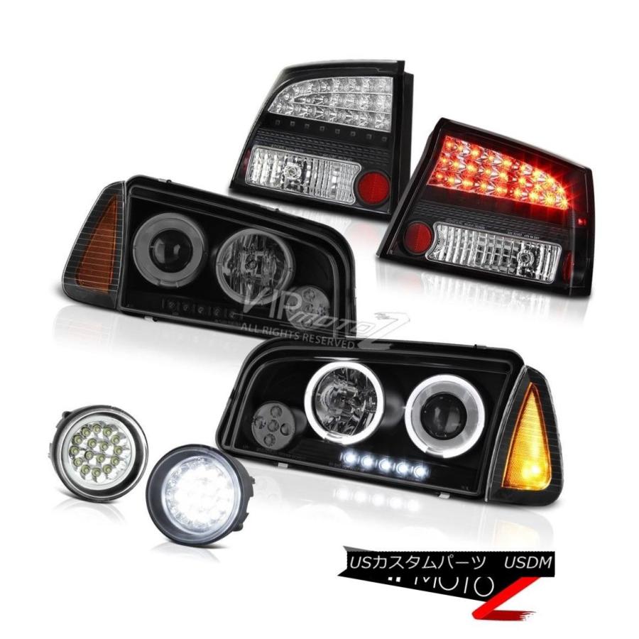 前照灯 09-10ダッジチャージャーSXTフォグランプテールパーキングランププロジェクターヘッドランプSMD DRL 09-10 Dodge C 車、バイク、自転車-ライト、レンズ-自動車