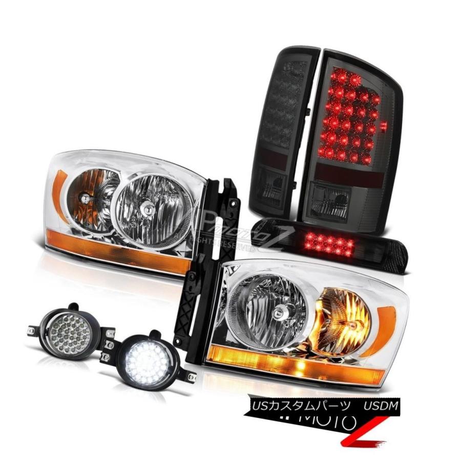 前照灯 07-08ダッジラム1500 5.9Lヘッドランプフォグライト第3ブレーキライトリアランプSMD 07-08 Dodge Ram 150 自動車-車、バイク、自転車