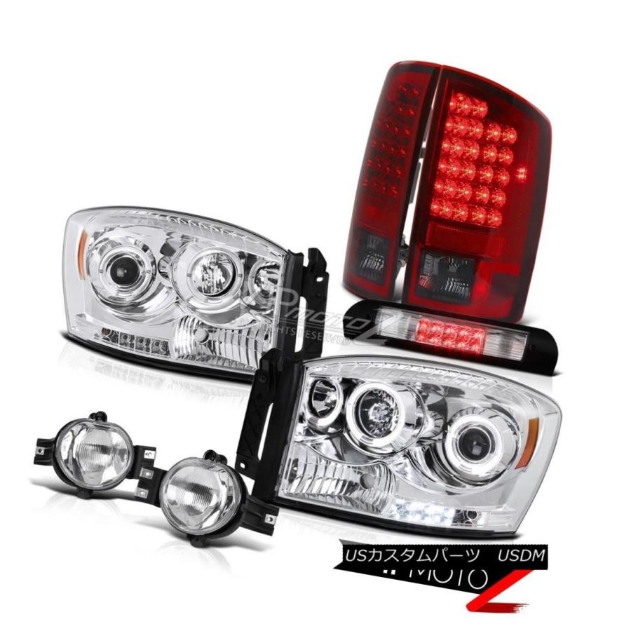 前照灯 07 08 Dodge Ram 3500 LED DRL天々照明ランプSMDリアテールランプクロームフォグ3rd打ちきり 07 08 Do 自動車-ライト、レンズ