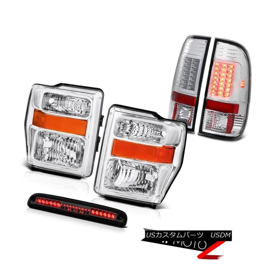 前照灯 クローム前照灯LED白熱電球テールライトスモークブレーキ08 09 2010 F350ターボディーゼル Chrome Headligh 自動車-車、バイク、自転車-その他ライト