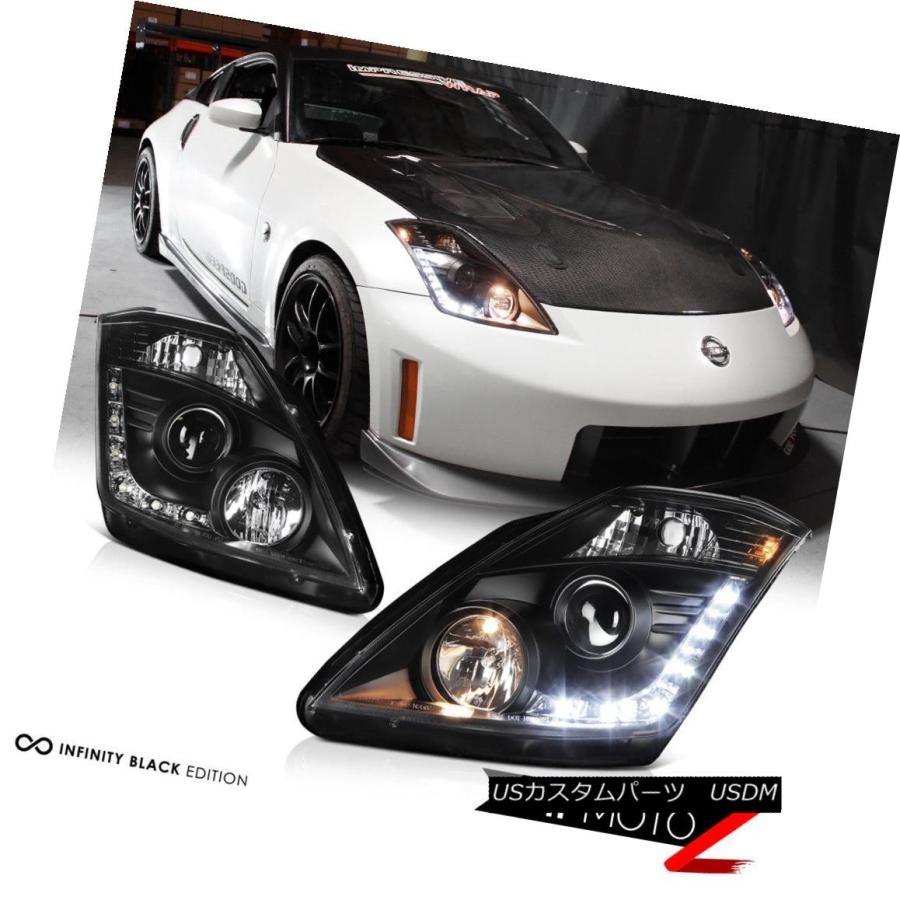 ヘッドライト 03-05 FairLady Z33 350z用新JDMブラックプロジェクター 