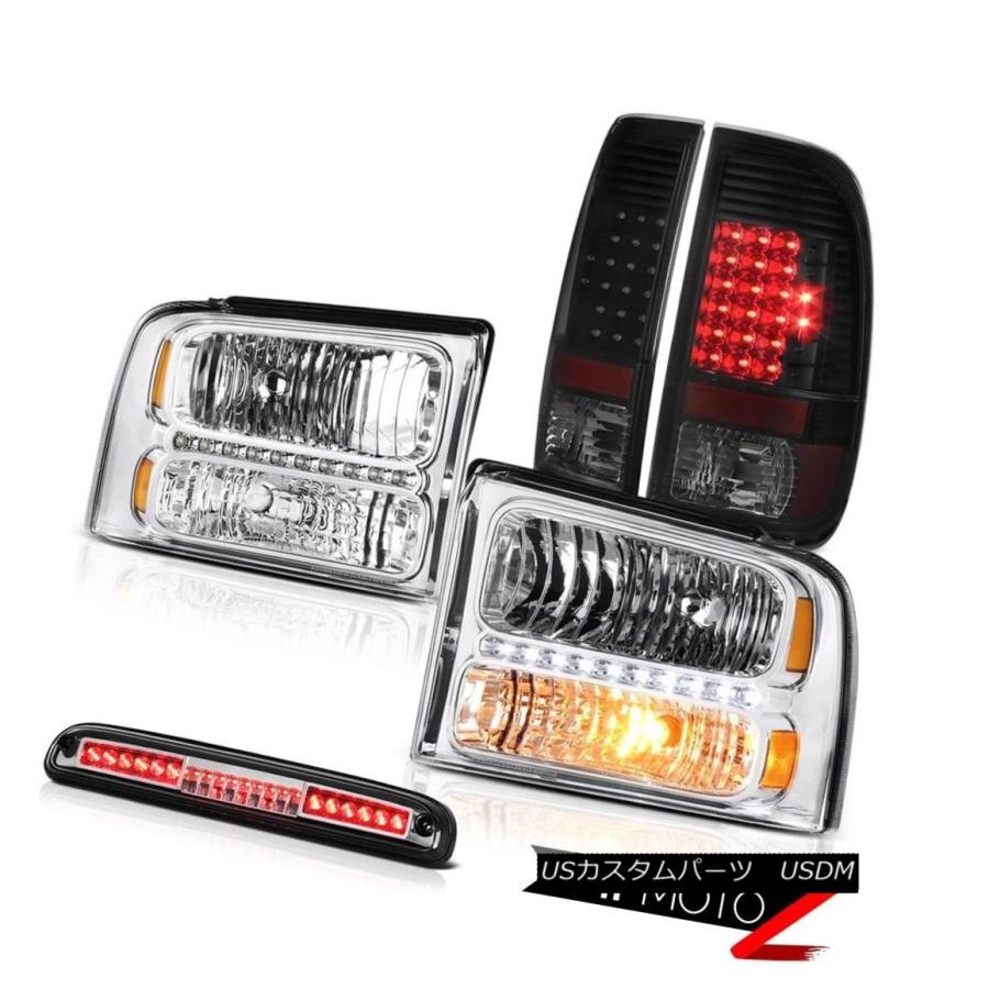 前照灯 05 06 07 F250キングランチクリスタルヘッドライト末たのもしいLED尾っぽ照明ランプ大屋根立ちふさがるクローム 05 06 07 F250 K ライト、レンズ-自動車-車、バイク、自転車