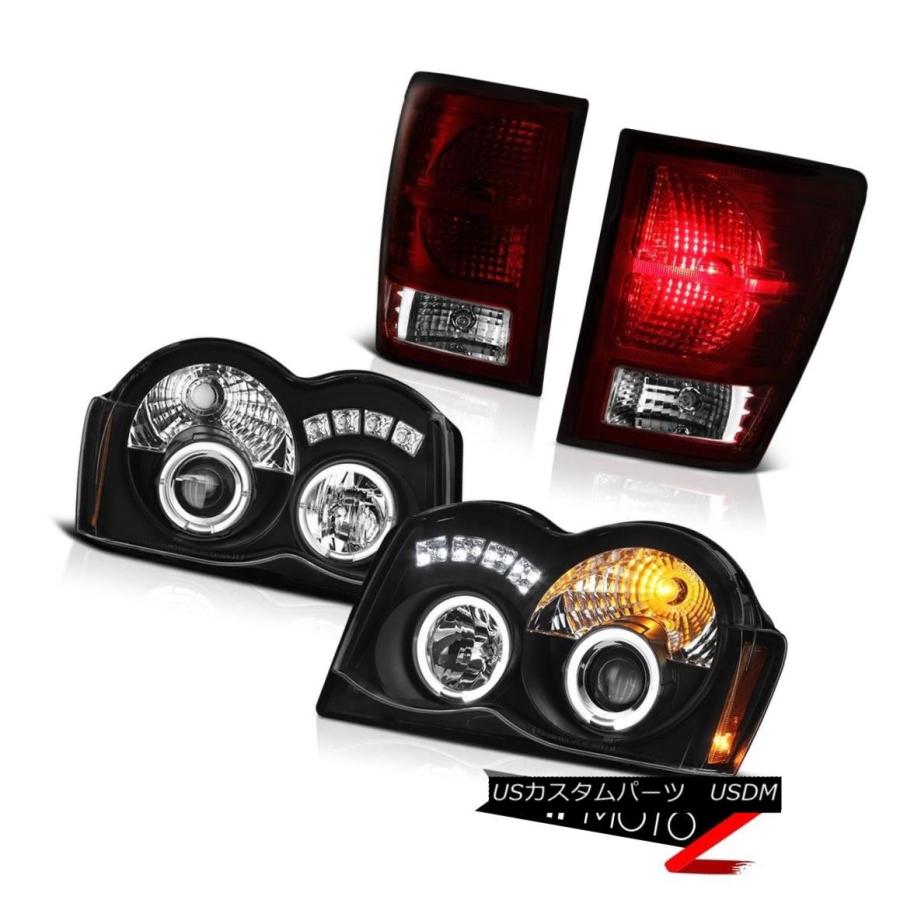 前照灯 08 09 10ジープグランドチェロキーオフロードテールブレーキライトレイヴンブラックヘッドライト 08 09 10 Jeep Gran 自動車-車、バイク、自転車-ライト、レンズ
