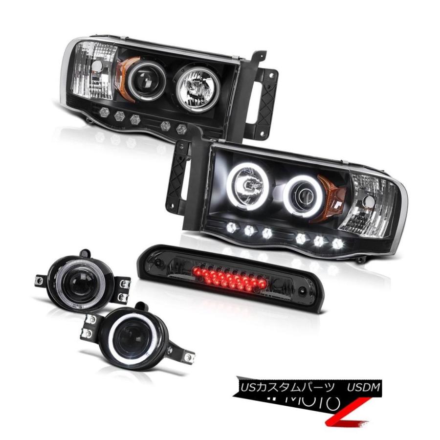 前照灯 C.C.F.LエンジェルアイヘッドライトフォグランプスモークサードブレーキLED 02 03 04 05 Ram 2500 C.C.F. その他ライト-自動車