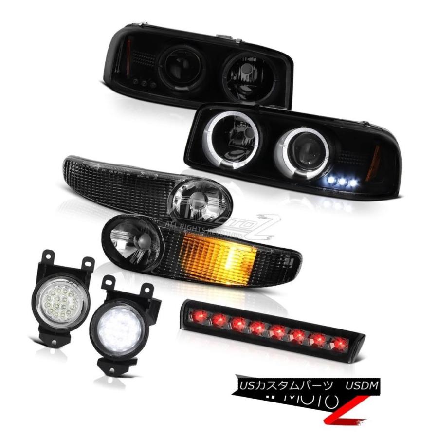 前照灯 Halo LED前照灯01-06ユーコンシグナルバンパードライビングフォグランプルーフブレーキティンテッド Halo LED ヘリウム その他ライト-車、バイク、自転車