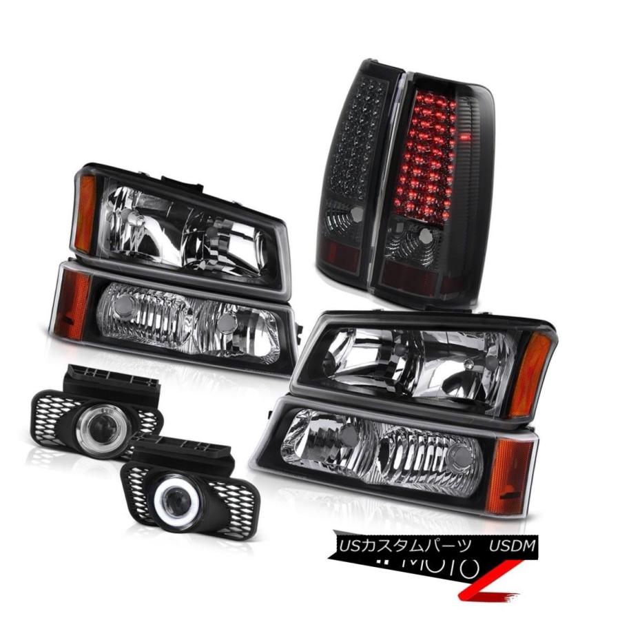 前照灯 ブラックヘッドライトパーキングライトテールLEDスイッチリレーフォグライトSilverado LTZ Black Headlights ライト、レンズ-車、バイク、自転車