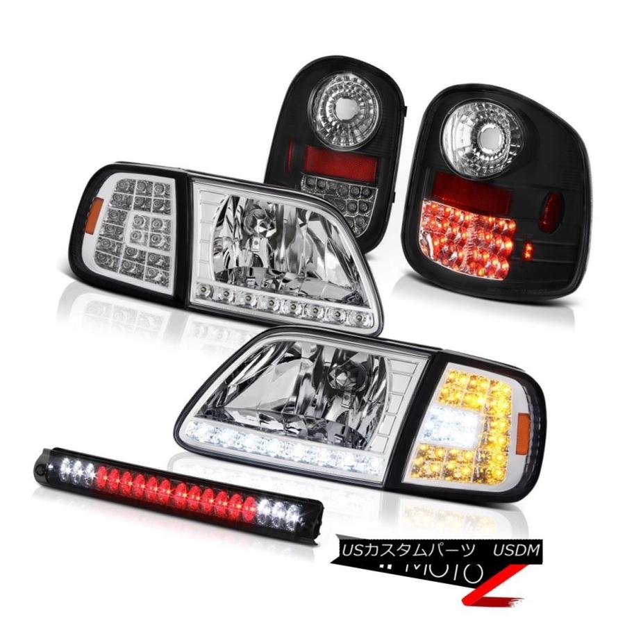 前照灯 隅っこDRL前照灯LED白熱電球テールランプハイストップスモーク1997-2003 F150 Lariat Corner DRL H ライト、レンズ-自動車-その他ライト