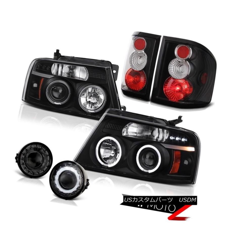 前照灯 FLARESIDE FORD F150 2006 2007 2008ブラックエンジェルアイヘッドライトテールライトFoglight FL ライト、レンズ-車、バイク、自転車