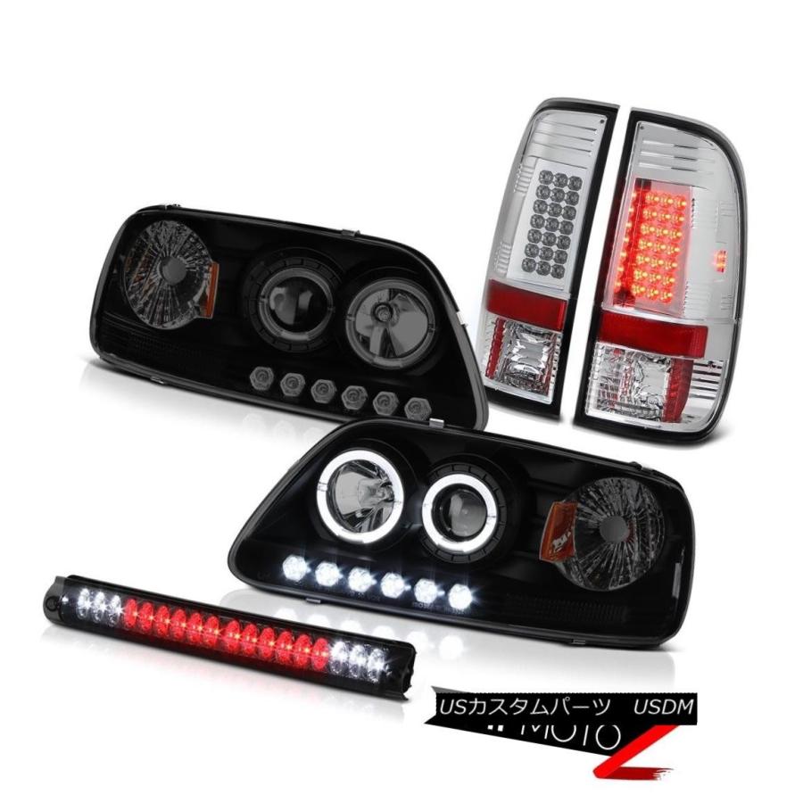 前照灯 1999-2001 F150ライトニングヘッドライトHalo LED SMD後押しテールランプ3rdブレーキスモーク 1999-2001 その他ライト-自動車