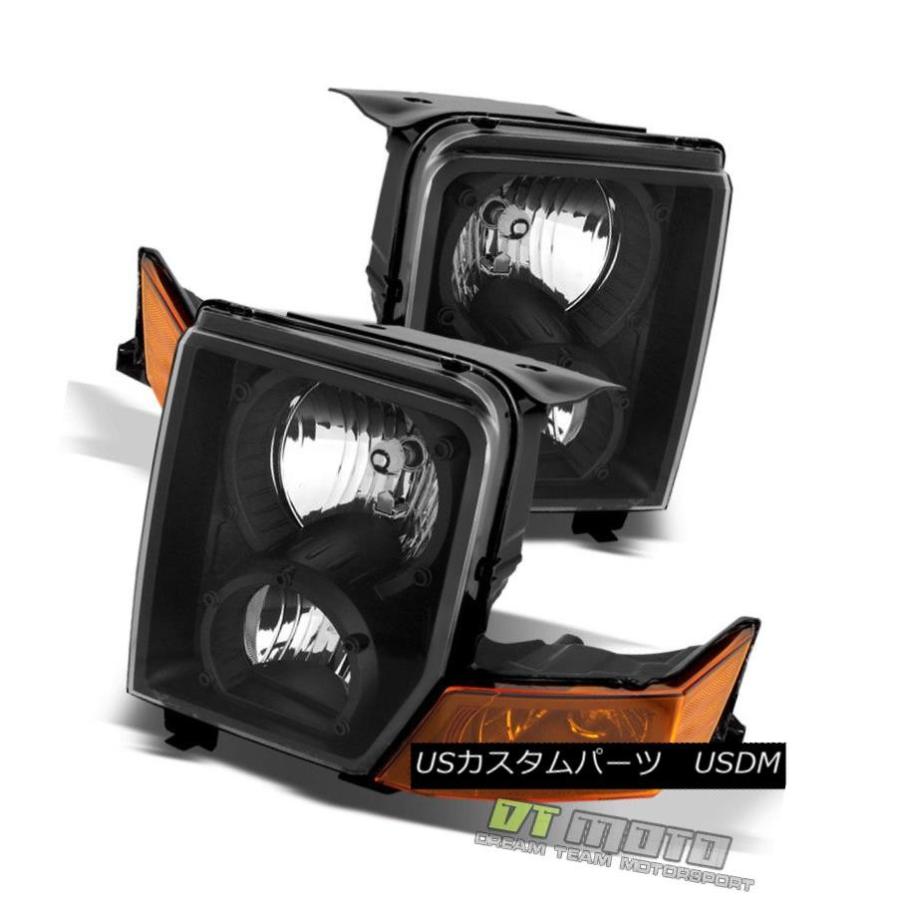 ヘッドライト 2006-2010ジープコマンダーブラックヘッドライトヘッド