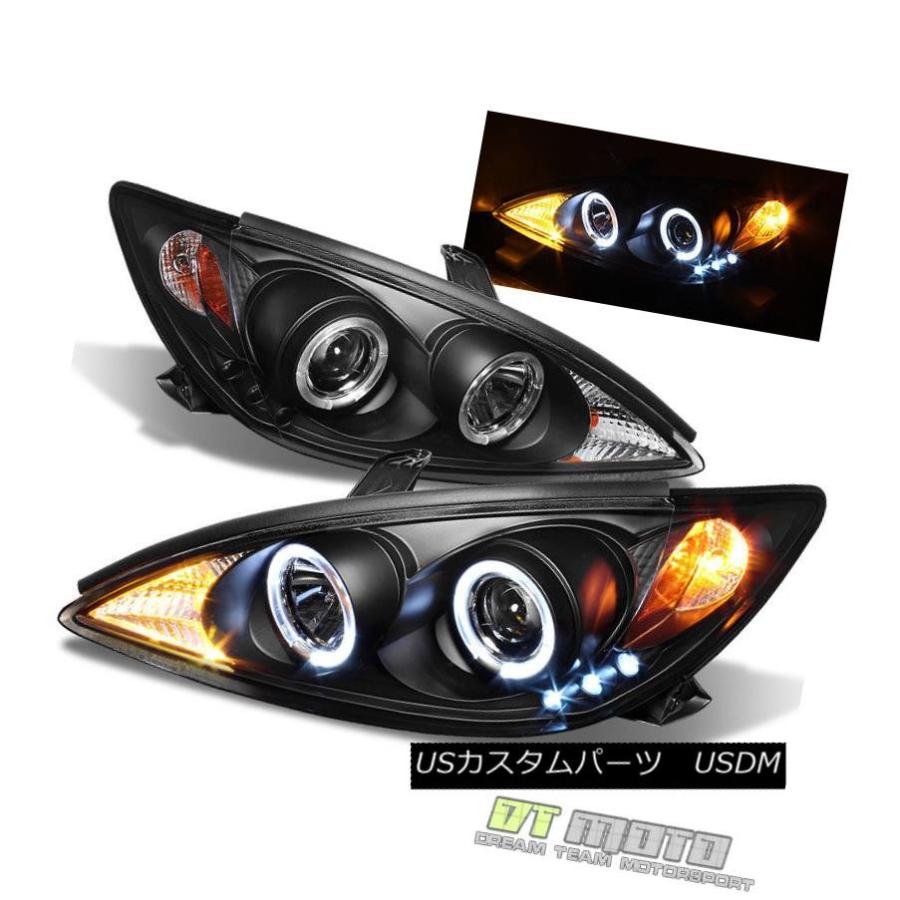 前照灯 Blk 2002-2006 Toyota Camry LED Haloプロジェクターヘッドライトランプ働き掛けるが点灯 Blk 2002-20