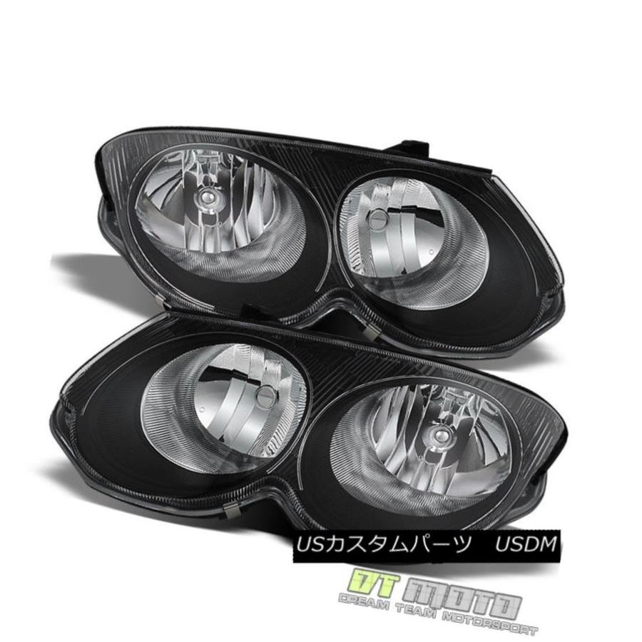 ヘッドライト ブラック99-04クライスラー300M交換ヘッドライトペアライト左+右1999-2004 Black 99-04 Chrysler 30の画像
