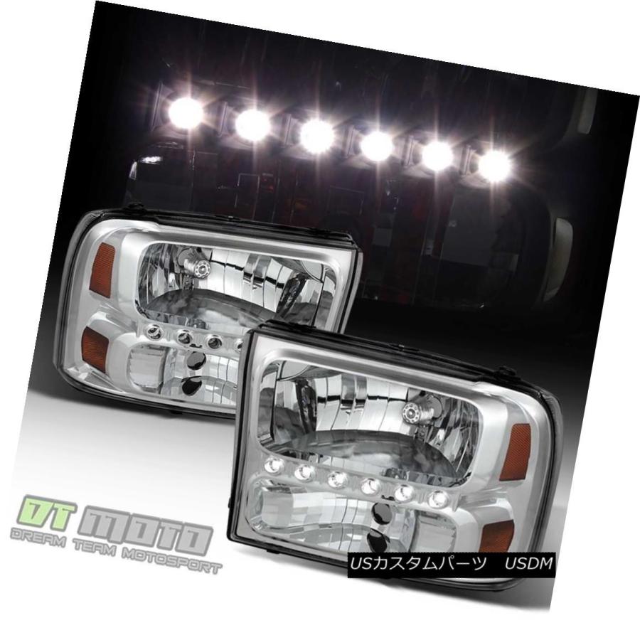 ヘッドライト 1999-2004フォードF250 F350 F450 F550スーパーデューティーエクスカーションLEDヘッドライトヘッドランプ 19