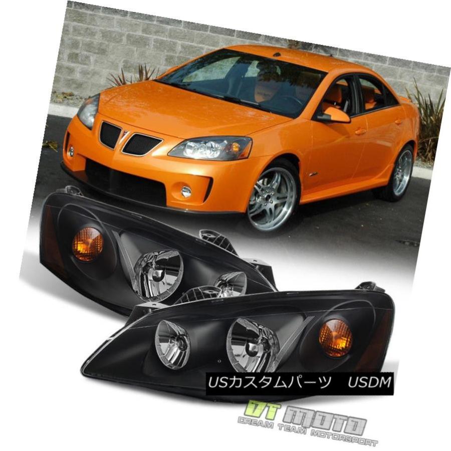 前照灯 耳あたらしい黒いこと2005-2010ポンティアックG6ヘッドライトヘッドランプアフターマーケット05-10左+右 New Black 200 車、バイク、自転車-その他ライト-ライト、レンズ