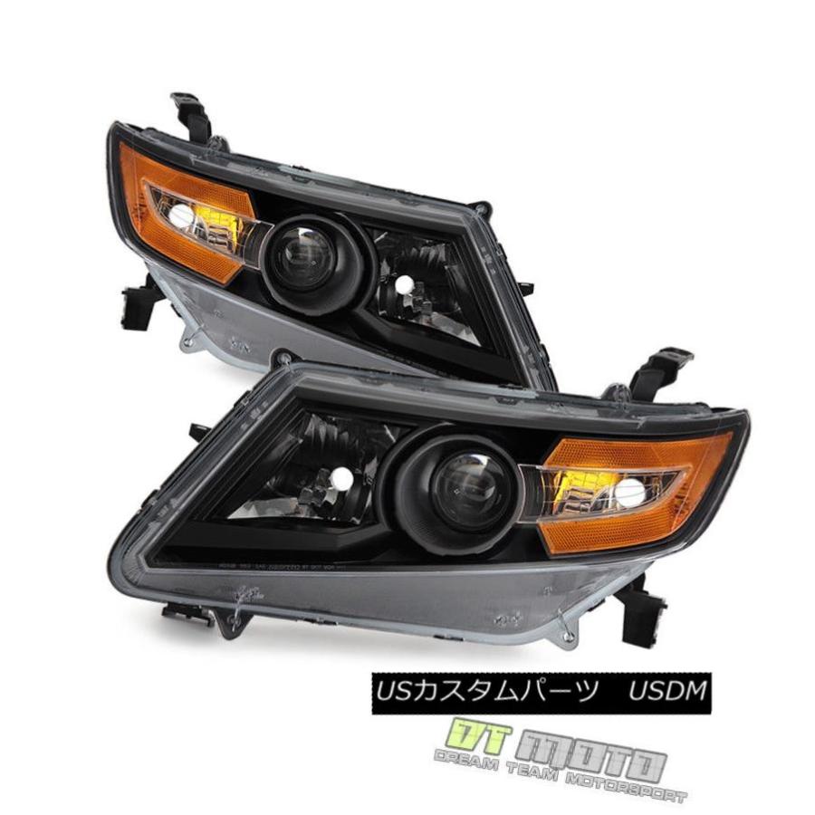 ヘッドライト Blk 2011-2015 Hondaオデッセイヘッドライトヘッドライト交換ペア左+右 For Blk 2011-2015 Honda