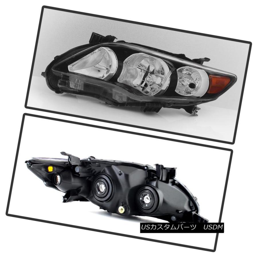 ヘッドライト ブラック2011 2012 2013トヨタカローラヘッドランプヘッドランプアフターマーケット左+右 Black 2011 2012 20の画像