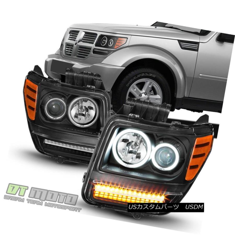 ヘッドライト Blk 2007-2012 Dodge Nitro LEDシグナルパーキング