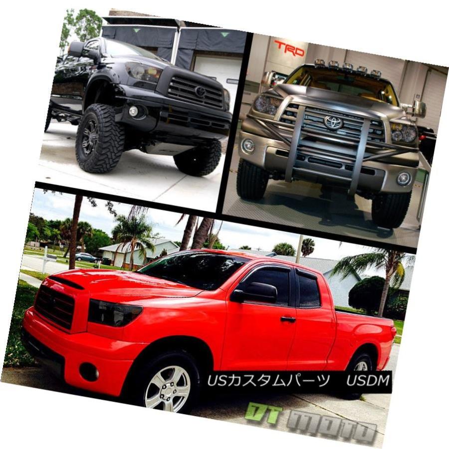 ヘッドライト Blk Smoke 2007-2013 Toyota Tundra 08-17セコイアヘッドライトヘッドランプ左+右 Blk Smokeの画像