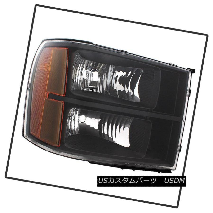 ヘッドライト ブラック2007-2013 GMC Sierra 1500 2500 3500ヘッドライトヘッドランプ07-13左+右 Black 20_2
