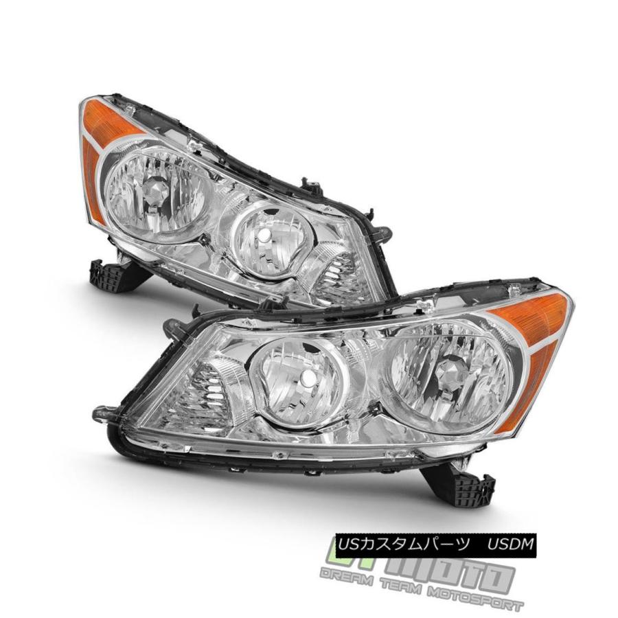 ヘッドライト Chrome 2008 2009 2010 2011 2012 Hondaアコード4Drセダンヘッドライトヘッドランプ For Chroの画像