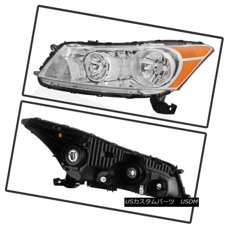 ヘッドライト Chrome 2008 2009 2010 2011 2012 Hondaアコード4Drセダンヘッドライトヘッドランプ For Chroの画像