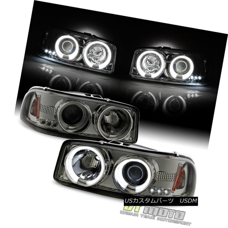 前照灯 雲煙1999-2006 GMC Sierra Yukon Denali LED CCFL映写機前照灯左+右 Smoke ライト、レンズ-その他ライト