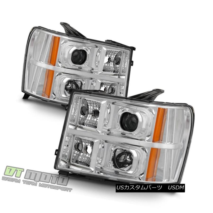 ヘッドライト 新2007-2013 GMC Sierra 1500 2500 OPTIC LEDバープロジェクターヘッドライトヘッドランプ New 2の画像