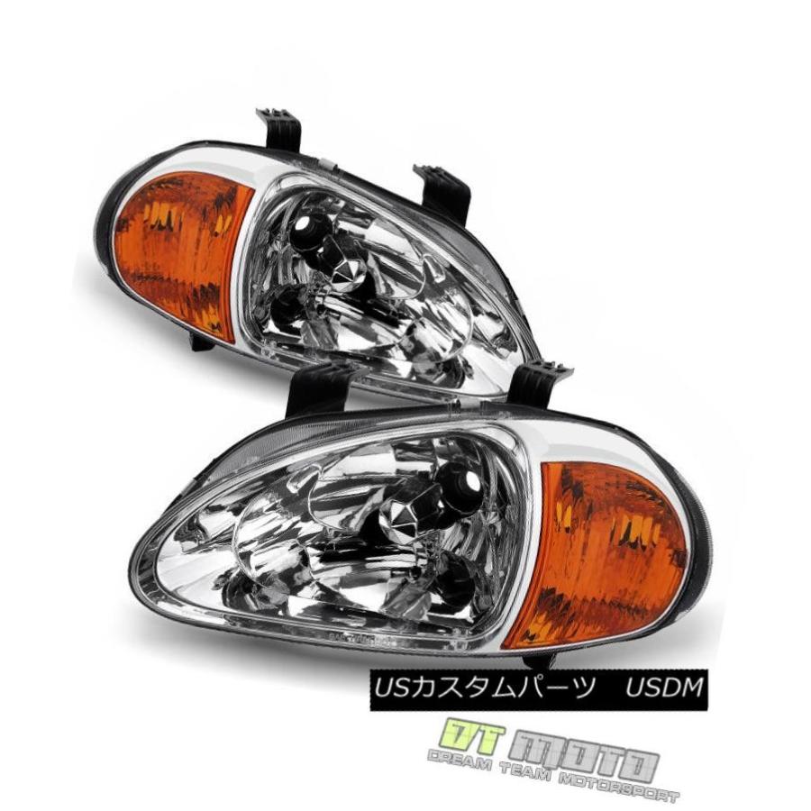 ヘッドライト 1993-1997 Honda Civic Del Sol 2in1ヘッドライト+ Cor wbr> ner信号ランプヘッドランプ Foの画像