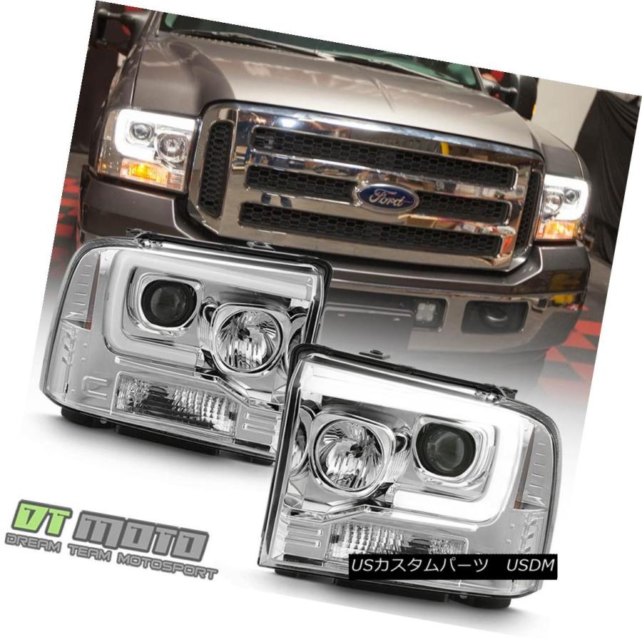 ヘッドライト 2005年2006 2007 Ford F250 F350 F450 LEDライトチューブプロジェクターヘッドライトヘッドランプ 200