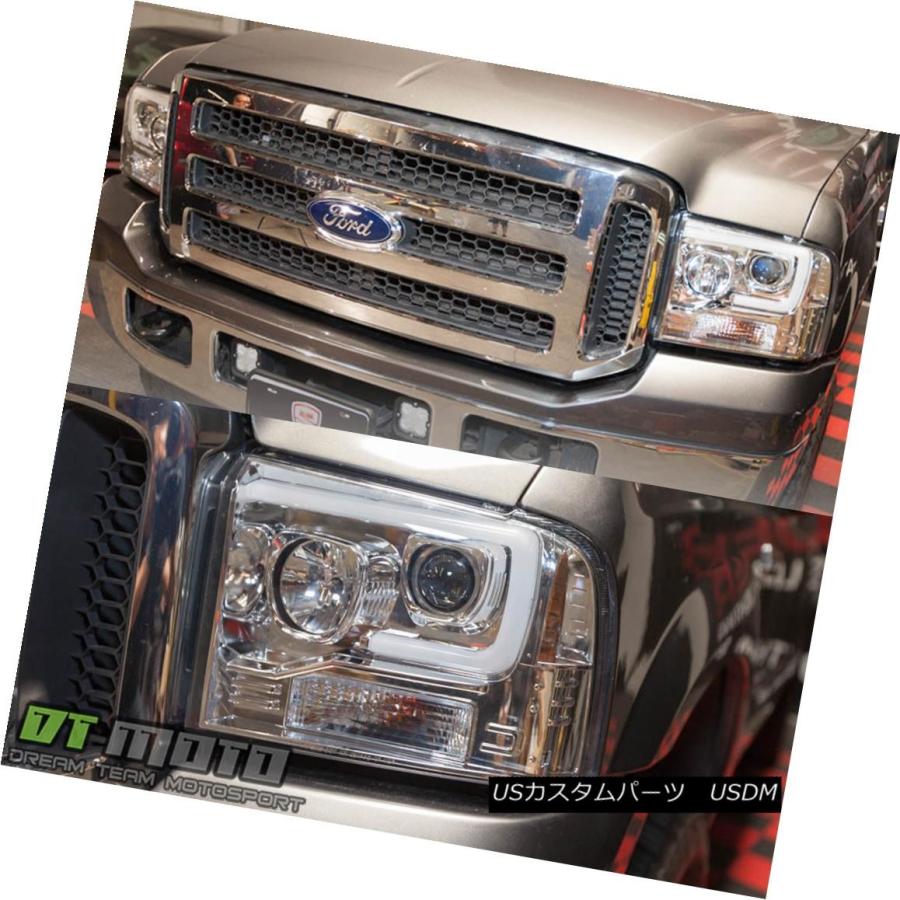 ヘッドライト 2005年2006 2007 Ford F250 F350 F450 LEDライトチューブプロジェクターヘッドライトヘッドランプ 200の画像
