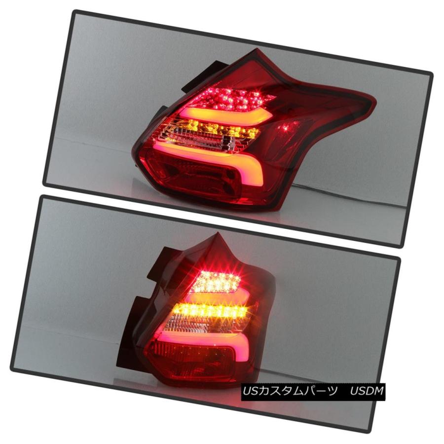 ヘッドライト Red 2012 2013 2014 Ford Focus Hatchback [逐次式] LEDチューブテールライトランプ Red 2の画像