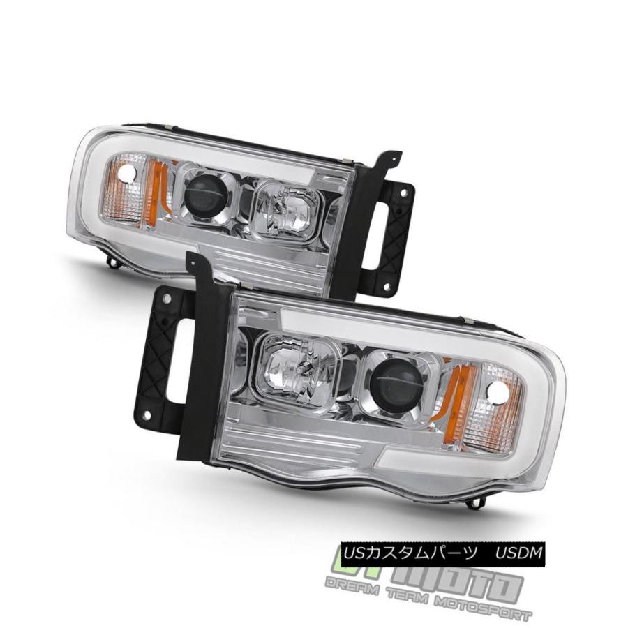 ヘッドライト 2002-2005 Dodge Ram 1500 03-05 2500 3500 LEDチューブプロジェクターヘッドライトヘッドランプの画像