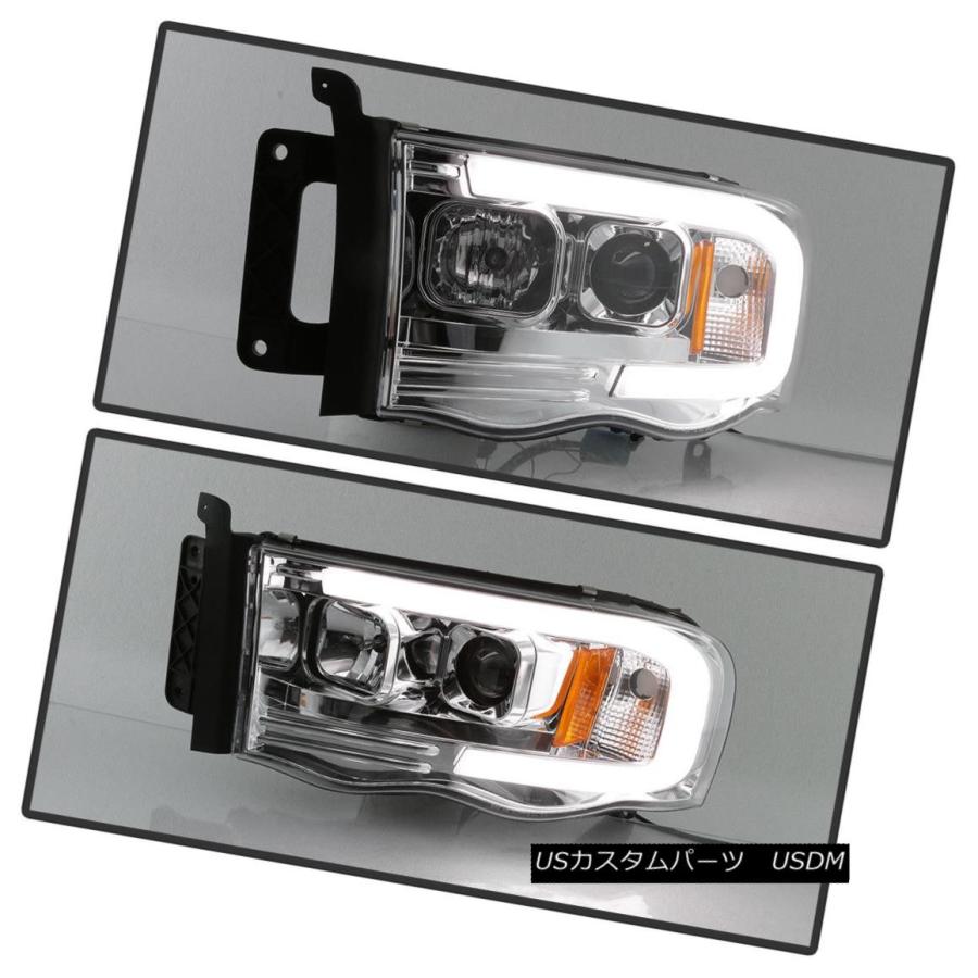 ヘッドライト 2002-2005 Dodge Ram 1500 03-05 2500 3500 LEDチューブプロジェクターヘッドライトヘッドランプの画像
