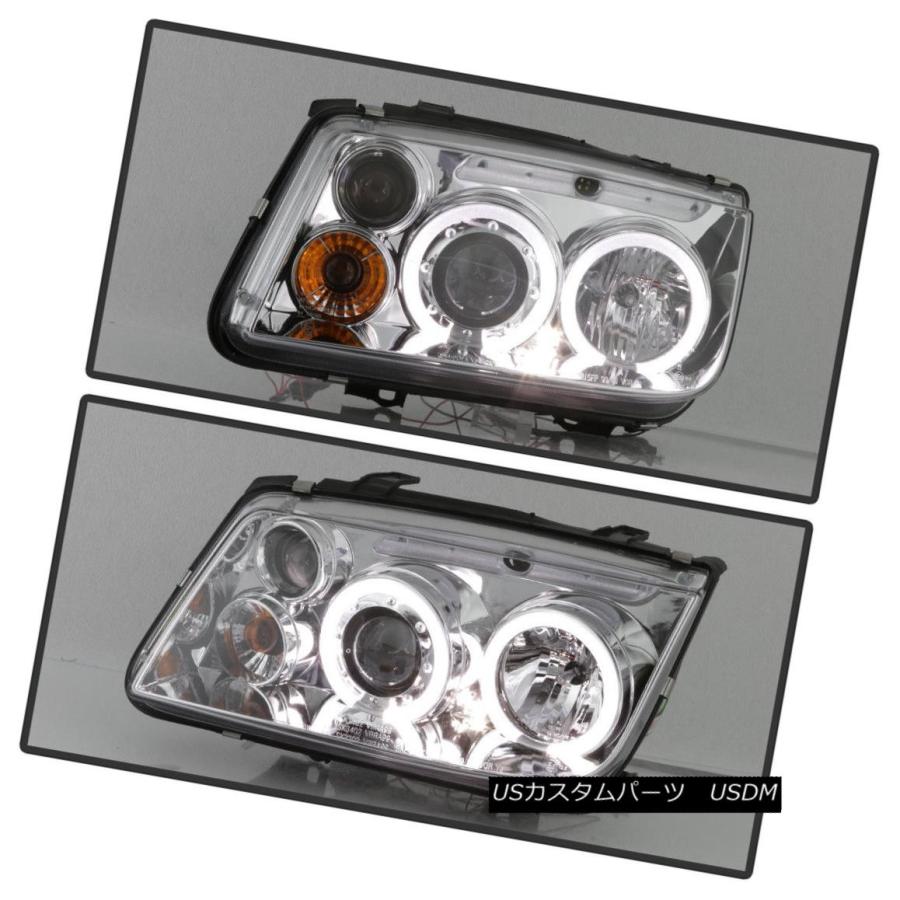 ヘッドライト 1999-2005 VW Jetta Mk4 Bora LEDデュアル・ハロー・プロジェクター・ヘッドライトランプ左右+ 1999-20の画像