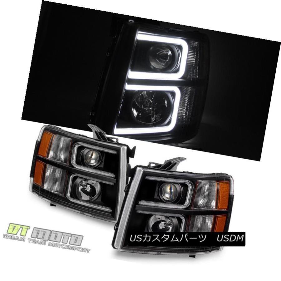 シルバラード　07- ヘッドライト左右SET ヘッドライト ブラック2007-2013シボレーシルバラードOPTIC LED