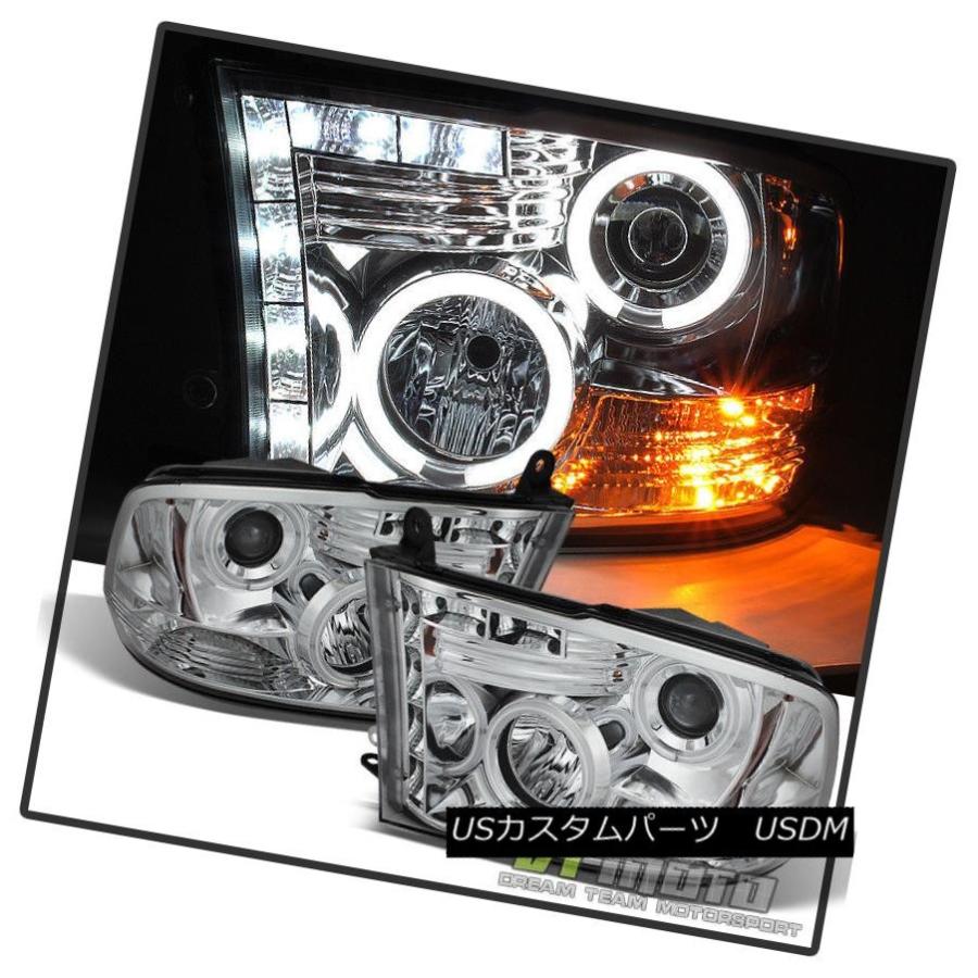 ヘッドライト 2009-2017 Dodge Ram 1500 CCFL Haloプロジェクターヘッドライト+ LED DRLランニングランプ 200