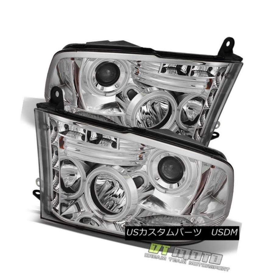 ヘッドライト 2009-2017 Dodge Ram 1500 CCFL Haloプロジェクターヘッドライト+ LED DRLランニングランプ 200の画像