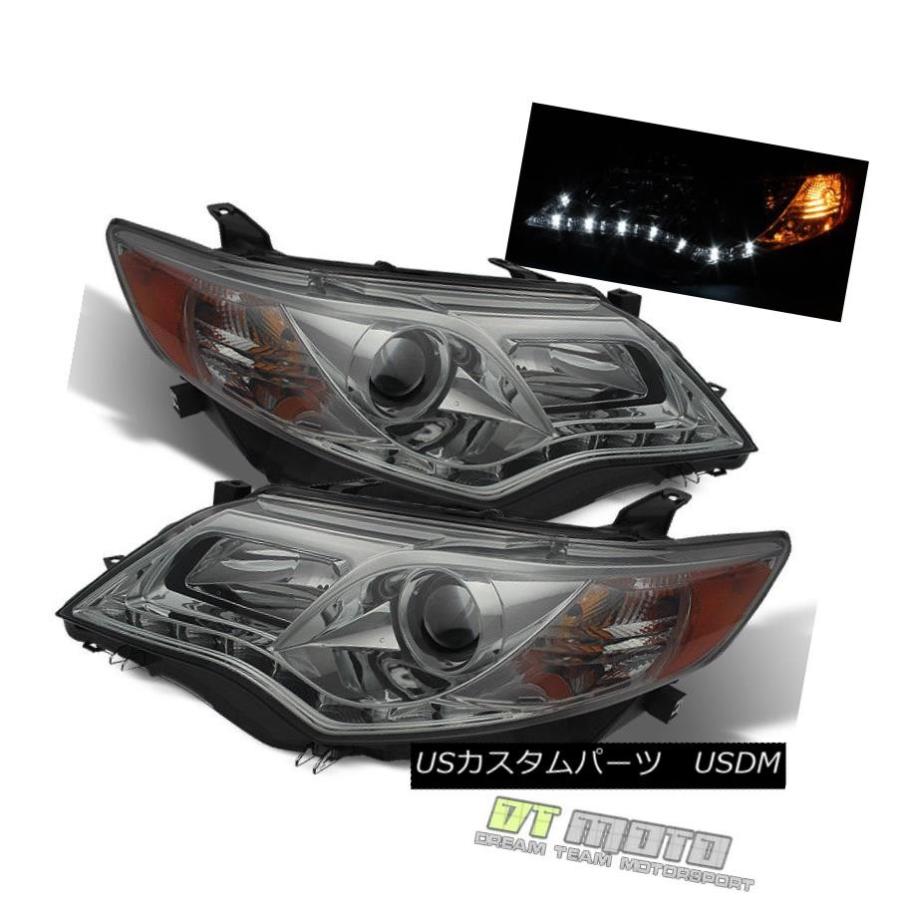 ヘッドライト スモーク2012-2014トヨタカムリLED DRLプロジェクターヘッドライトアフターマーケット12 13 14 Smoked 2012の画像