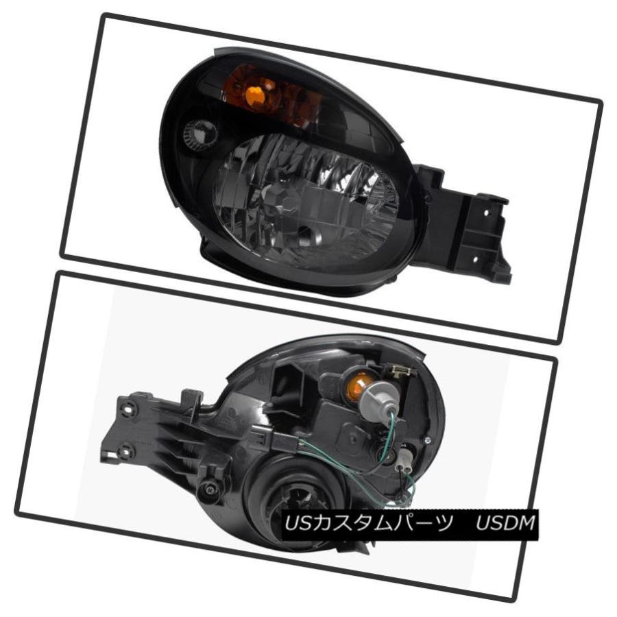 ヘッドライト ブラックスモーク2002 2003スバルWRXインプレッサアウトバックSTIヘッドライトペア左+右 Black Smoked 2002の画像