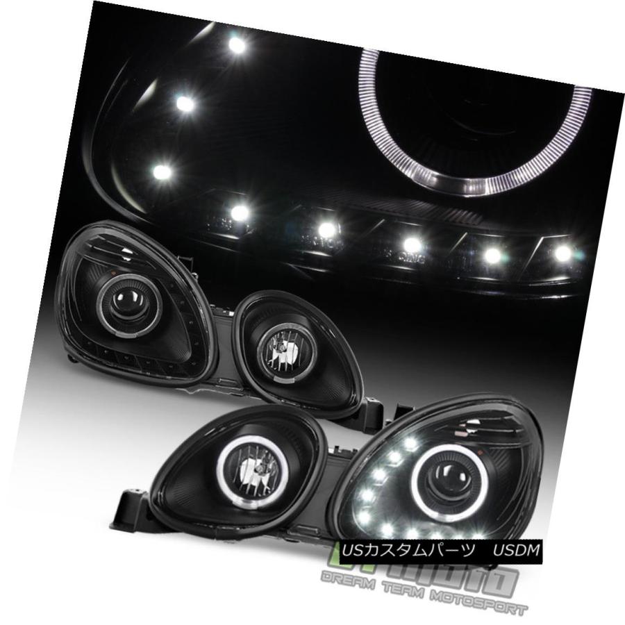 ヘッドライト 1998-2005レクサスGS300 GS400 DRL LEDハロープロジェクターヘッドライト左右+ 98-05 1998-2005