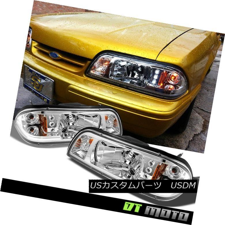 前照灯 隅っこ自動車駐車場交通信号照明ランプ内蔵の1887-1993 Ford Mustang 1パソコン LED前照灯 1887-1993 Ford 自動車-ライト、レンズ-車、バイク、自転車