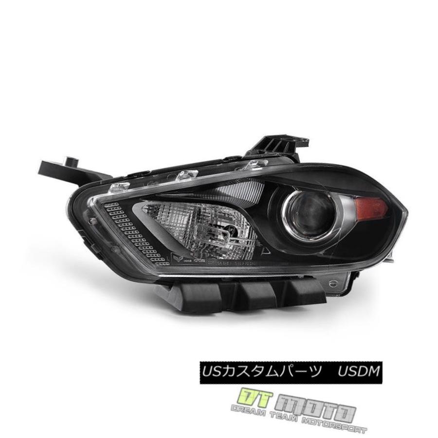ヘッドライト [HIDキセノンモデル] 2013-2016ダッジダーツブラック交換ヘッドライトドライバサイド [HID Xenon Model] 20