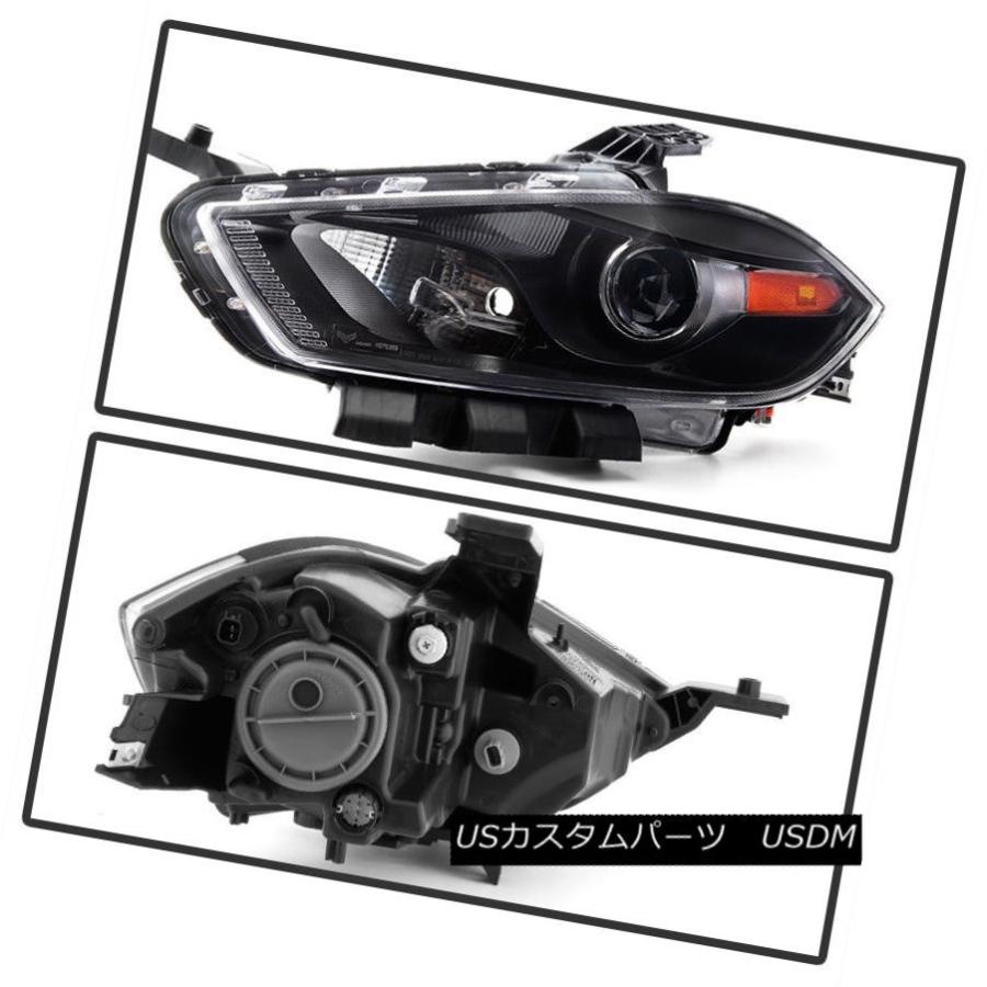ヘッドライト [HIDキセノンモデル] 2013-2016ダッジダーツブラック交換ヘッドライトドライバサイド [HID Xenon Model] 20の画像